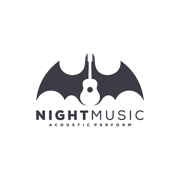 Vector nacht muziek logo