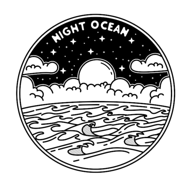 nacht oceaan
