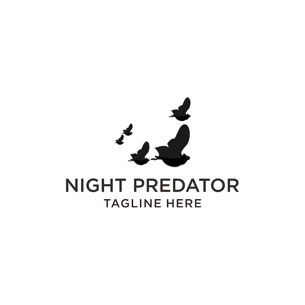 Nacht roofdier logo pictogram ontwerp