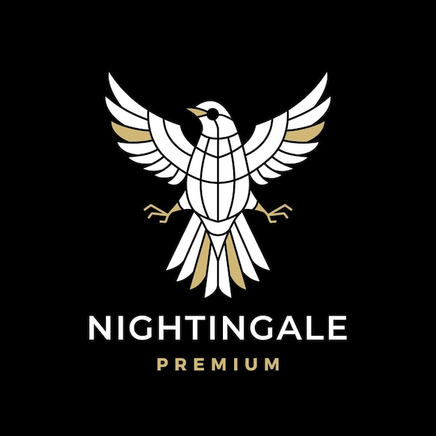 Nachtegaal vogel logo