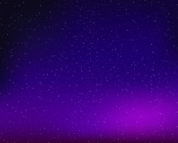 Nachtelijke hemel met sterren Vector illustratie Vector van de sterrenhemel met fonkelende sterren lichte magiërs