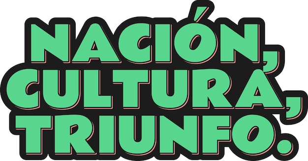 Вектор письма cultura nacion triunfo