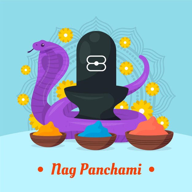 Vector nag panchami illustration