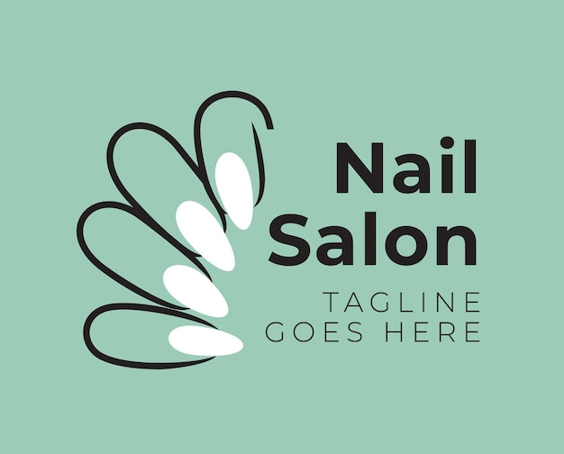 Vector nagelkunst logo salon