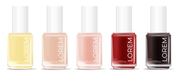 Nagellak set. cosmetische productsjabloon