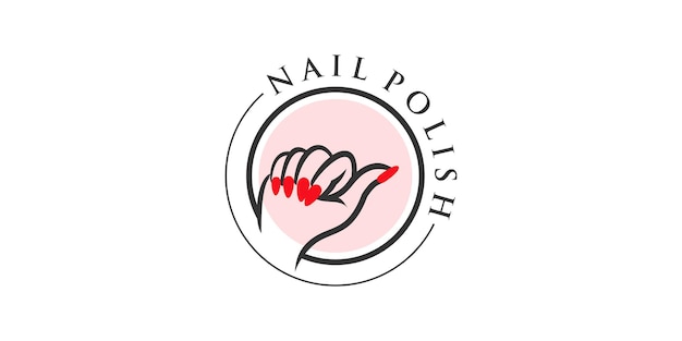 Vector nagellaklogo-idee voor schoonheid met moderne stijl