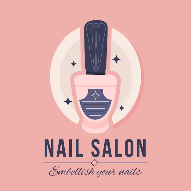 Vector nagelsalon logo sjabloonontwerp