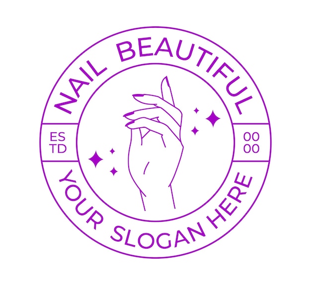 Nail beautiful logo design