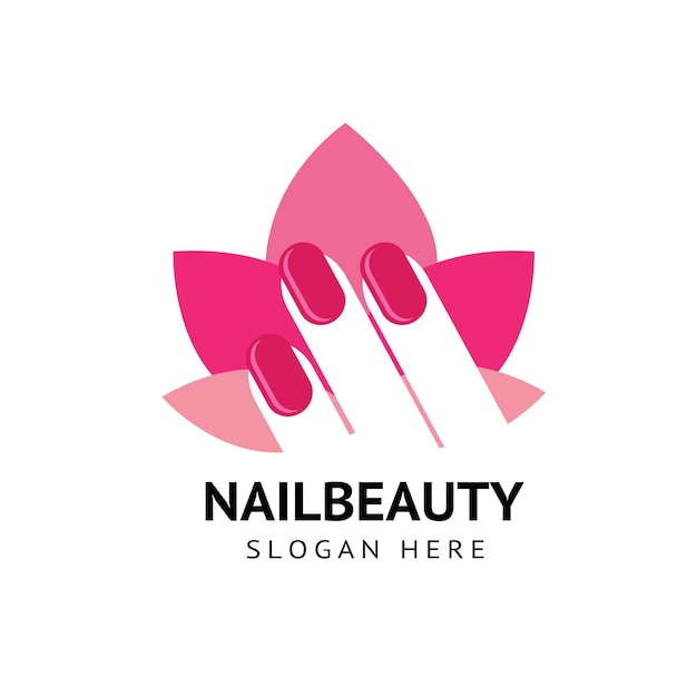 Nail beauty vrouwelijk logo