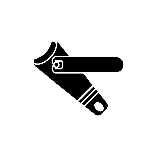 Векторная иллюстрация значка кусачки для ногтей простой дизайн