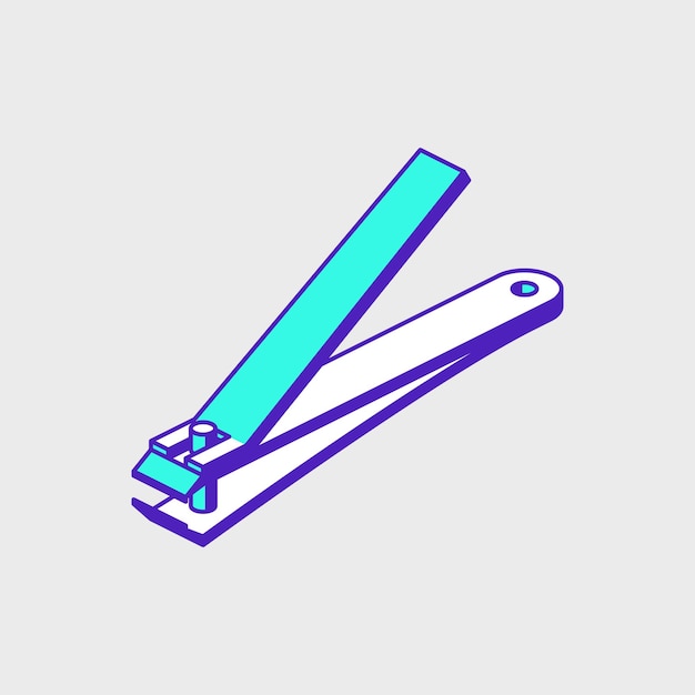 Nail clippers isometric vector illustration