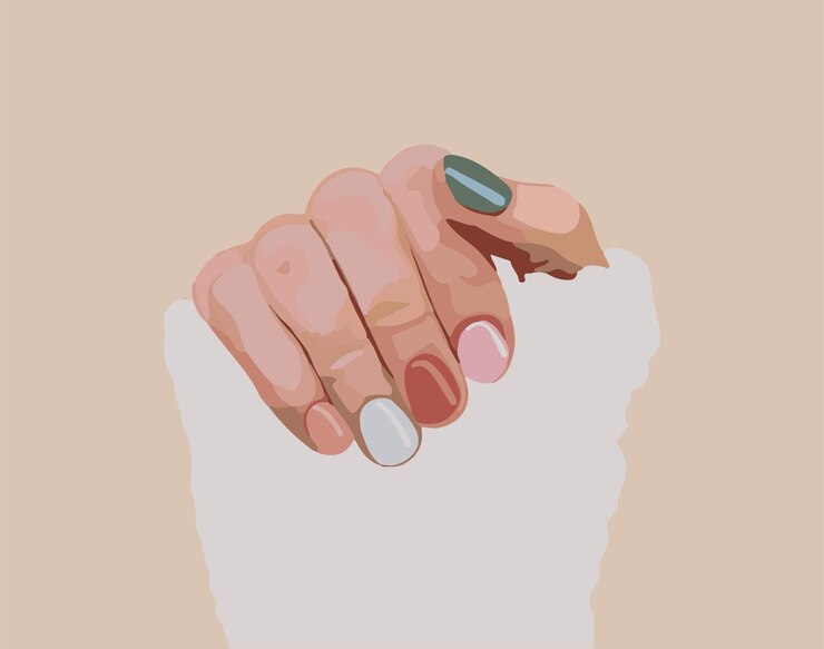 Vector nail color vector