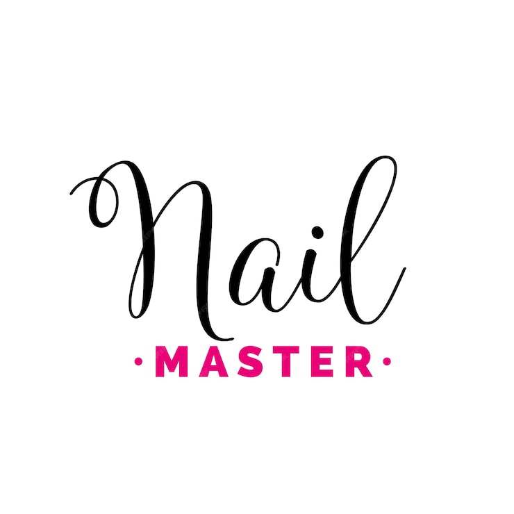 Premium Vector | Nail master calligraphic lettering