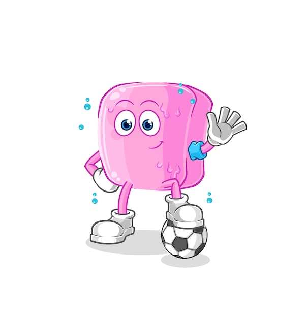Vector nail playing soccer illustration character vector