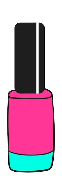 Vector nail polish beauty icon vector illustration