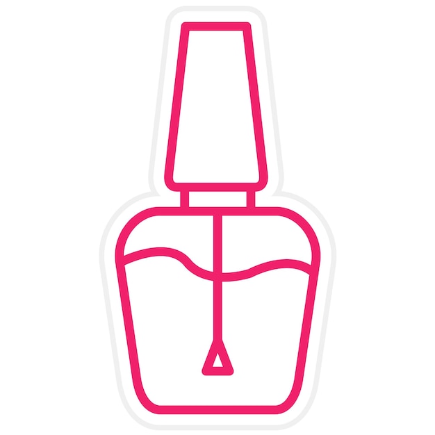 Vector nail polish icon style