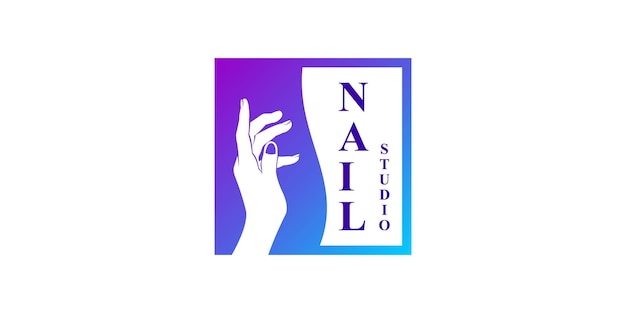 Nail polish and nail care studio logo design