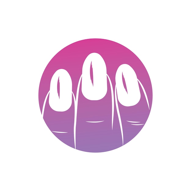 Vector nail polish or nail salon logo design template with creative concept