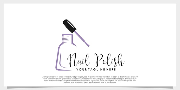 Nail polish vector logo design template