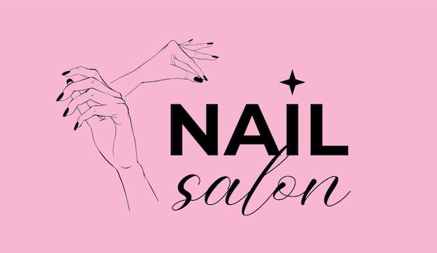 Nail salon logo maker minimal design