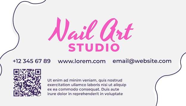 Vector nail studio business card vector