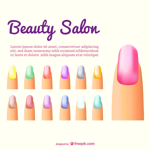 Nails color vector