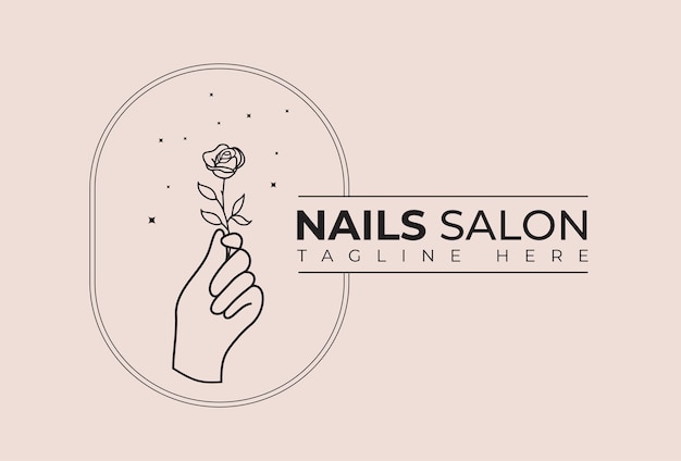 Vector nails salon logo