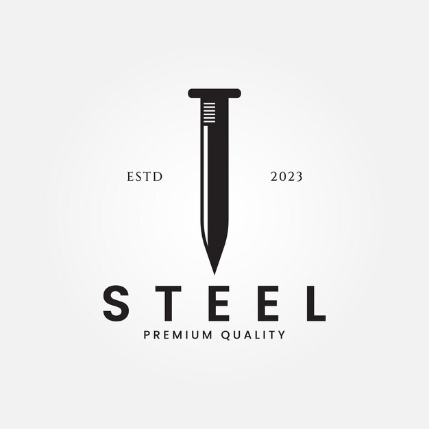Vector nails steel logo icon symbol vector illustration design