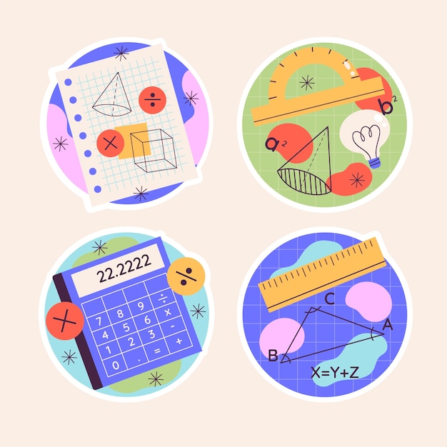 Naive maths stickers collection