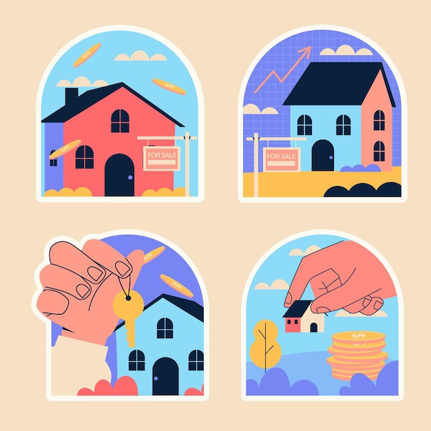 Naive real estate stickers