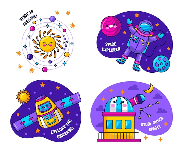 Naive universe stickers collection