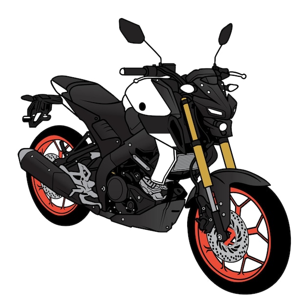 Naked Bike motorcycle cartoon vector