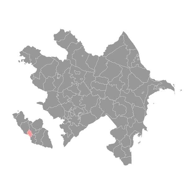 Nakhchivan city map administrative division of Azerbaijan
