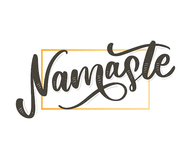 Vector namaste belettering indiase groet