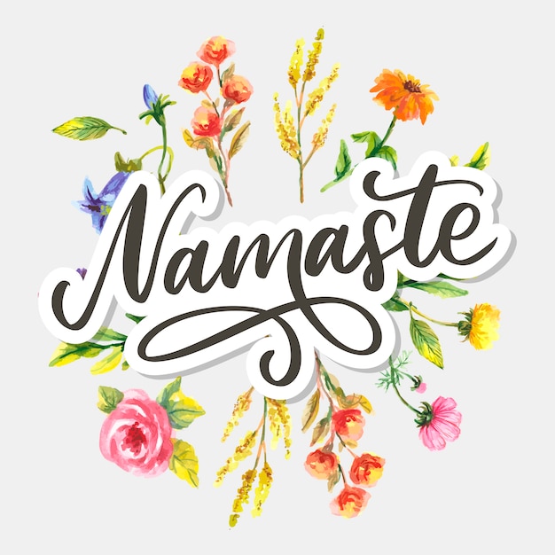 Lettering namaste.