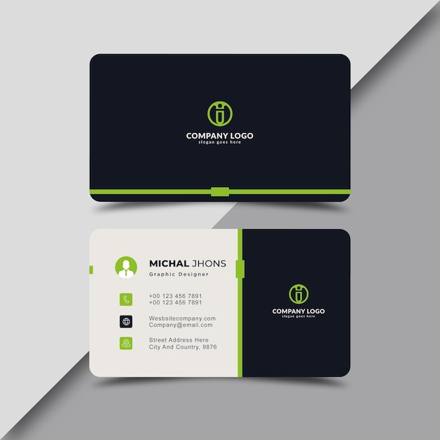 Name business card design minimalist