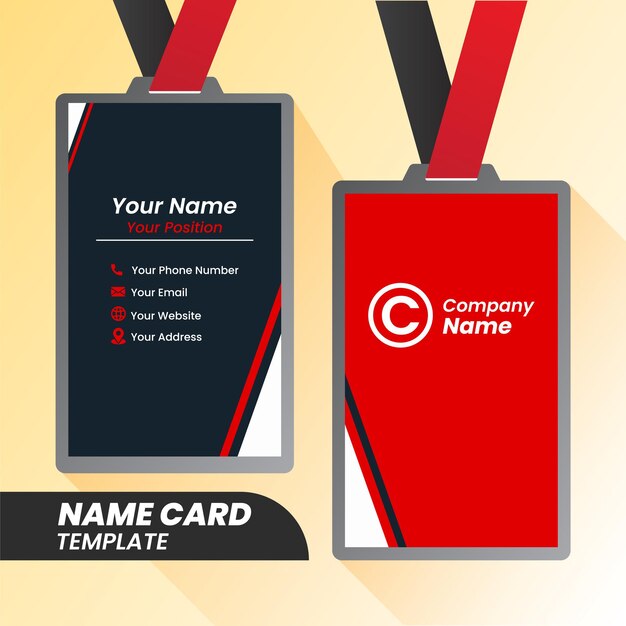 Name card design double sided Name card template modern