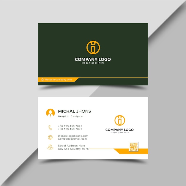 Name card design elegant