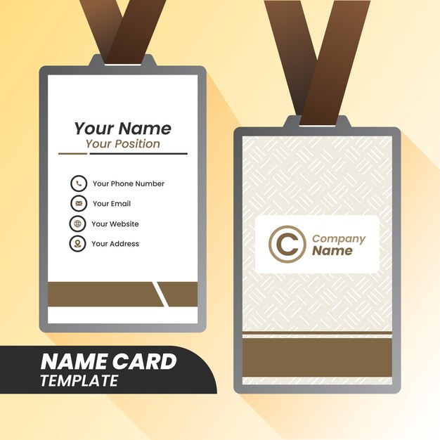 Vector name card design set template for company corporate style.