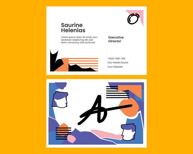 Vector 이름 카드 디자인 템플릿