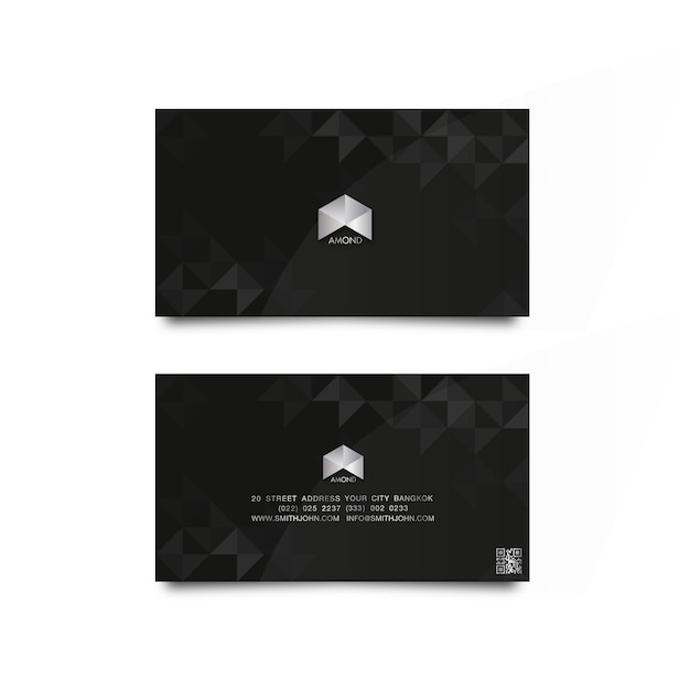 Vector name card luxury diamond