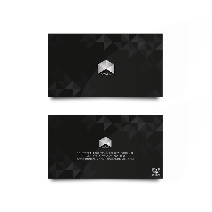 Vector name card luxury diamond