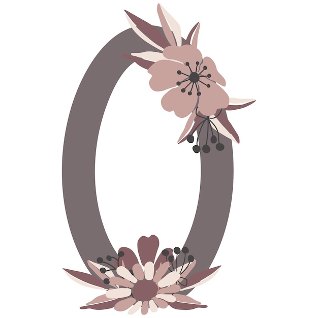 Vettore name creator flowers include alfabeto floreale, composizioni floreali, graziosi elementi grafici