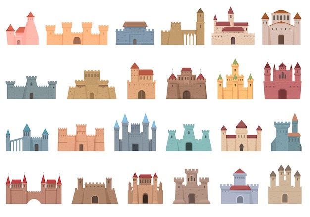 Premium Vector | NAME icons set cartoon vector