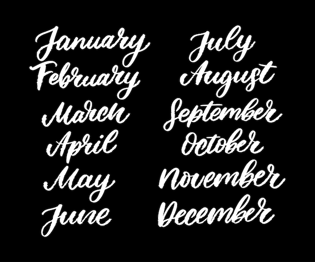 Names of months