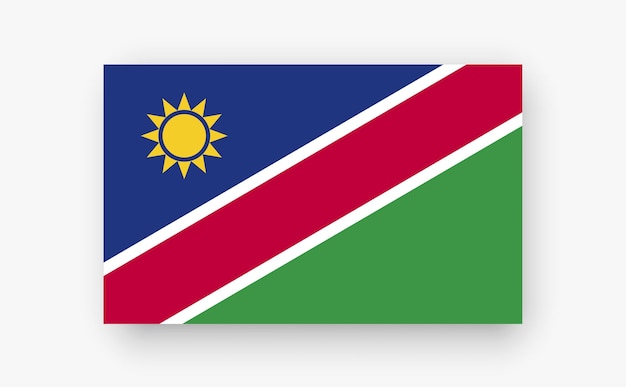 Namibia Detailed flag on white background Vector illustration