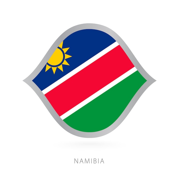 国際バスケットボール大会のスタイルでナミビア代表チームの旗