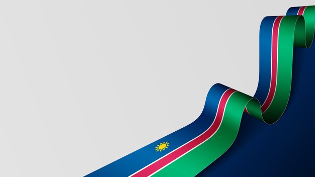 Флаг Намибии ленточный фон Элемент воздействия для использования, которое вы хотите сделать из него
