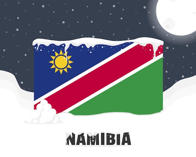 Namibia snowy weather concept cold weather and snowfall weather forecast winter banner idea