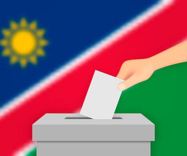 Namibië verkiezing banner achtergrond sjabloon voor uw ontwerp